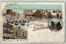 Schauenburg 1901 Gebrauchsspuren Schloss Wildenstein Dependance Winterlithographie