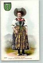 9000 St. Gallen S. Gallo - Trachtenfrau Wappen