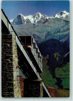 3711 Mülenen - Niesenbahn mit Jungfraugruppe eine maximale Steigung von 68 % bis zur Bergstation Niesen Kulm