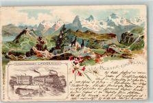 6260 Reiden Gebrauchsspuren Versandgeschäft L. Meyer Möbelfabrik Berner Oberland Gämsen Lithographie