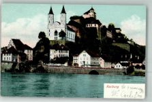 4663 Aarburg 1911 Foto AK Burg Kirche