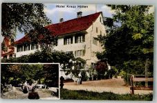 8825 Hütten Foto AK Hotel Kreuz