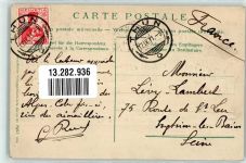 1911 Prägedruck Heimkehr von der Alp Sentum Kühe Schweine Bauer Bauernhaus