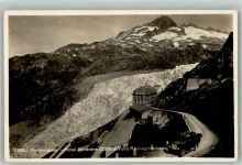 Furka Foto AK Omnibus Hotel Belvedere