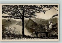 Monte Bre Lugano - Monte Brè Kulmhotel Verduta verso Ponte di Melide Baum