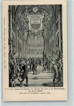 1803 Künstlerkarte Première du Grand Conseil à la Cathédrale