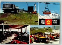 7031 Laax GR 1987 Foto AK Seilbahn Gasthaus Crap sogn Gion