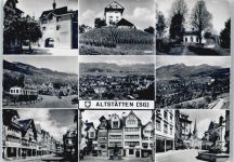 9450 Altstätten SG - Gasthaus, Bahn, Siedlung, Brunnen, Gesamtansicht
