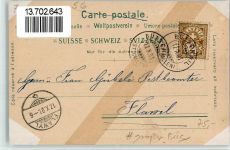 9606 Bütschwil 1901 BOAKC Lithographie Fabrik Sor Mech. Schreinerei Widmer Wasserfall Handlung Tanner-Vogel Station Bahnhof Schulhaus Kirche Großer Bug Gebrauchsspuren, bitte Scan genau beachten!