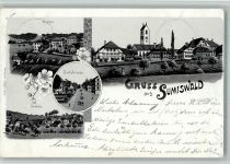 3454 Sumiswald 1899 BOAKC Lithographie Halden Grünen Dorfstraße