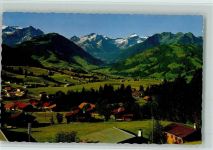 3778 Schönried - Ortsansicht mit Wildhorn Arpelistock Oldenhorn