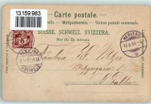 1898 Gebrauchsspuren Gruss aus dem Appenzeller Land Lithographie Tracht