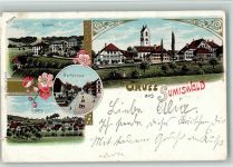 3454 Sumiswald 1901 BOAKC Lithographie Halden Dorfstraße Grünen