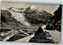 3999 Oberwald Foto AK Omnibus Furkastrasse Rhonegletscher Gletsch