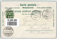 1820 Territet 1901 Lithographie Bergbahn Hotel