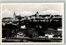1680 Romont FR Foto AK Bahnhof Zentrum Kirche