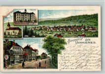 2126 Les Verrières 1901 BOAKC Zoll Frontiere Lithographie