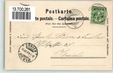 2126 Les Verrières 1901 BOAKC Zoll Frontiere Lithographie