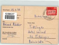 8274 Gottlieben Gebrauchsspuren Gasthaus Waaghaus Rotary Club Kreuzlingen Teilnahmebestätigung