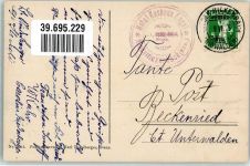 6383 Niederrickenbach Maria Rickenbach 1915 - Brisen Hüttenstempel Hotel Engel