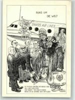 6000 Luzern Lucerne 1951 Künstlerkarte Karikatur Brachtum Beim Bärteliessen leistete dem Fritschivater + Gallizunft sign. Messmer