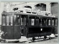 4000 Basel Bâle Foto AK Straßenbahn BE 2/2 141 1912 Depot Wiesenplatz