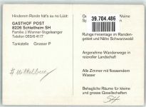 8226 Schleitheim Gebrauchsspuren Mittelbug Gasthaus Post FOTO KEINE AK