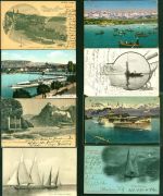 Schiffe Lot mit 58 AK, 1899-1935 wenige danach; überwiegend gute Erhaltung, größtenteils gelaufen Sammlung Schweiz Posten 21 bis 100 AK