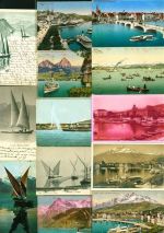 Schiffe Lot mit 58 AK, 1899-1935 wenige danach; überwiegend gute Erhaltung, größtenteils gelaufen Sammlung Schweiz Posten 21 bis 100 AK