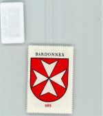 1257 Bardonnex - Vignette Wappen Kaffee Hag ca 1920-1940 Malteserkreuz