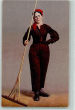 1873 Val-d'Illiez - Walliser Bauernfrau mit Rechen