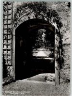 8265 Mammern 1956 Foto AK Kuranstalt Durchgang zum Park