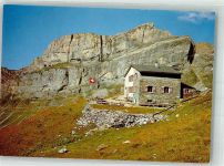 Rugghubelhütte Foto AK Hüttenstempel