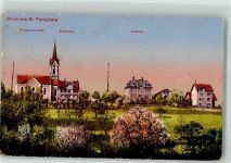 9225 St. Pelagiberg 1913 Gebrauchsspuren Kirche Pfarrhaus Kurhaus
