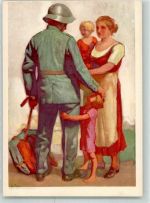 Bundesfeier 1929 Flugpost für die Schweiz. Nationalspende Soldat Abschied Bundesfeier Ganzsachen Schweiz