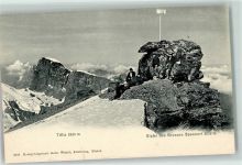 Gross Spannort - Bergsteiger auf dem Gipfel