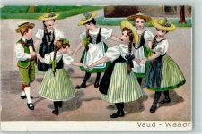 Prägedruck Kinderreigen AK