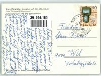 7132 Vals - Skulptur auf der Staumauer Bildhauer R. Ratnowsky Stausee Zervreilahorn