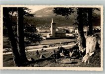 7515 Sils/Segl Baselgia Foto AK Ziege Kirche Empfänger unbekannt