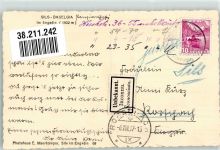 7515 Sils/Segl Baselgia Foto AK Ziege Kirche Empfänger unbekannt