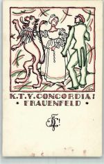 8500 Frauenfeld Künstlerkarte KTV Concordia sign J. Ott