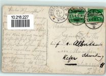 Luzern Lucerne Bahnhof mit dem Pilatus Morgenrot Bahnhof Schweiz 1912 Gebrauchsspuren