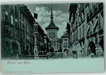 3000 Bern Berne Mondschein Beim Zeitglockenturm Brunnen