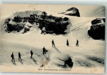 Glärnisch - Bächistock Gletscher Winter Bergsteiger