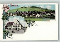 4125 Riehen 1901 BOAKC Gasthaus Ochsen Lithographie