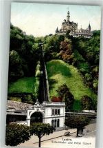 6000 Luzern Lucerne Foto AK Standseilbahn Gütschbahn Hotel Gütsch