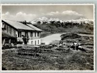 8835 Feusisberg 1943 Foto AK Gasthaus Etzel Kulm Blick auf Zürichsee Säntis und Speer