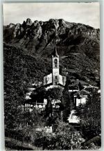 6950 Tesserete Gebrauchsspuren Kirche Denti della Vecchia Foto AK Schlefer