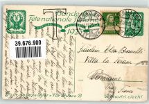 Gedenket der Blinden 1923 Ganzsache Nachgebühr Bundesfeier / Pro Patria Schweiz Gebrauchsspuren