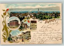 8330 Pfäffikon ZH 1899 BOAKC Lithographie Hotel Bahnhof Verlag Künzli Nr 2186